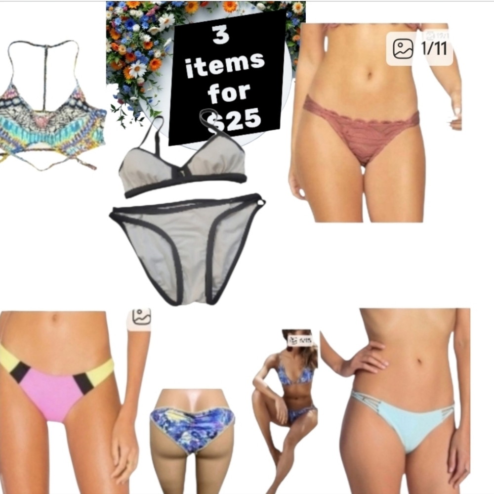 Swim Bikini Bundle | PilyQ, PQ Swim, | Boho & Xhilaration Sz S